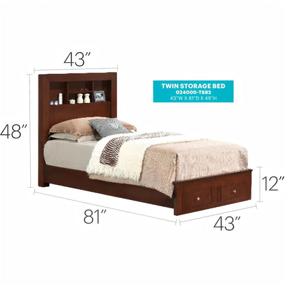 Storage Bed for Modern Spaces with Drawers