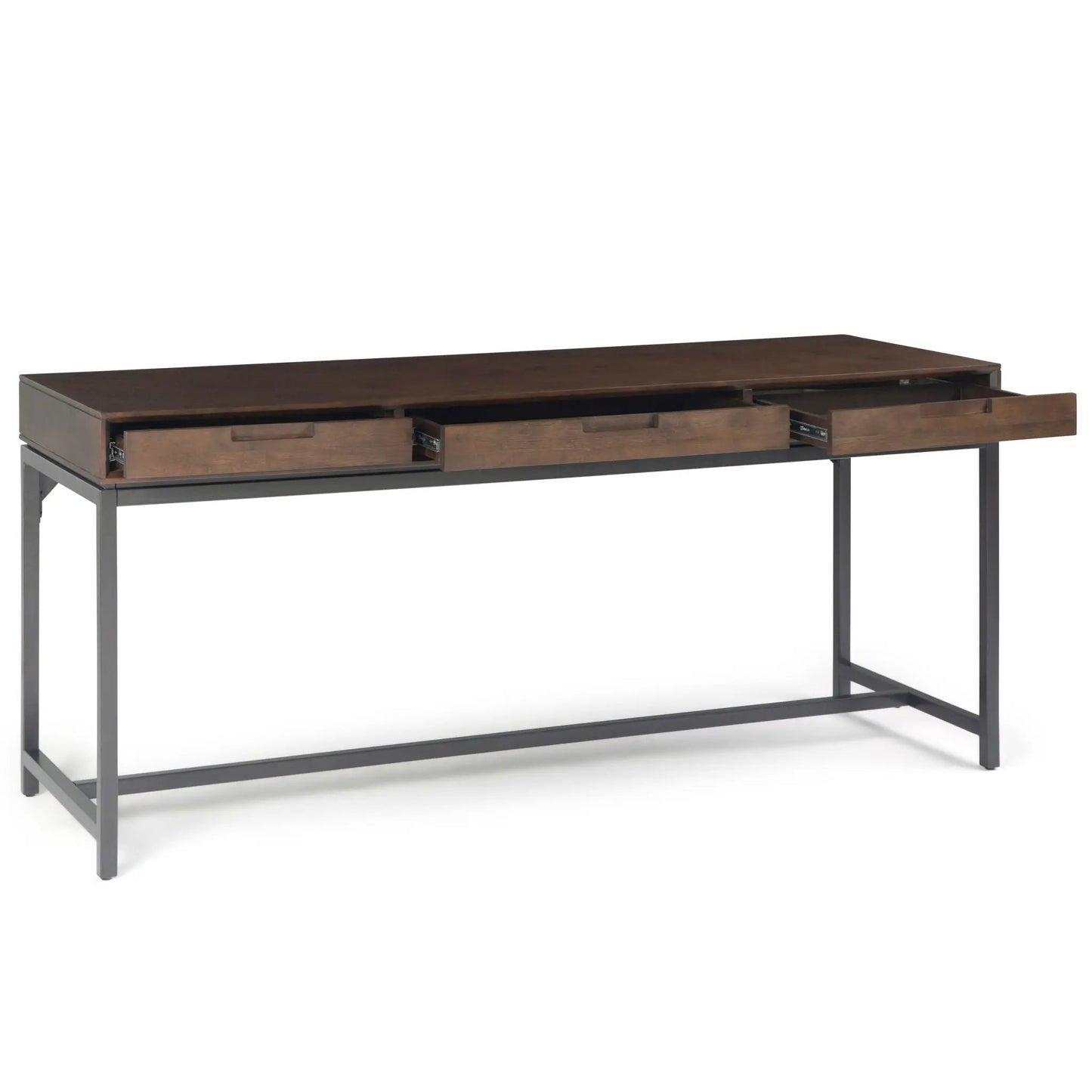 Banting Mid Century Desk handcrafted dark wood top with metal frame Unique Piece Furniture on Tampa Home & Garden Store