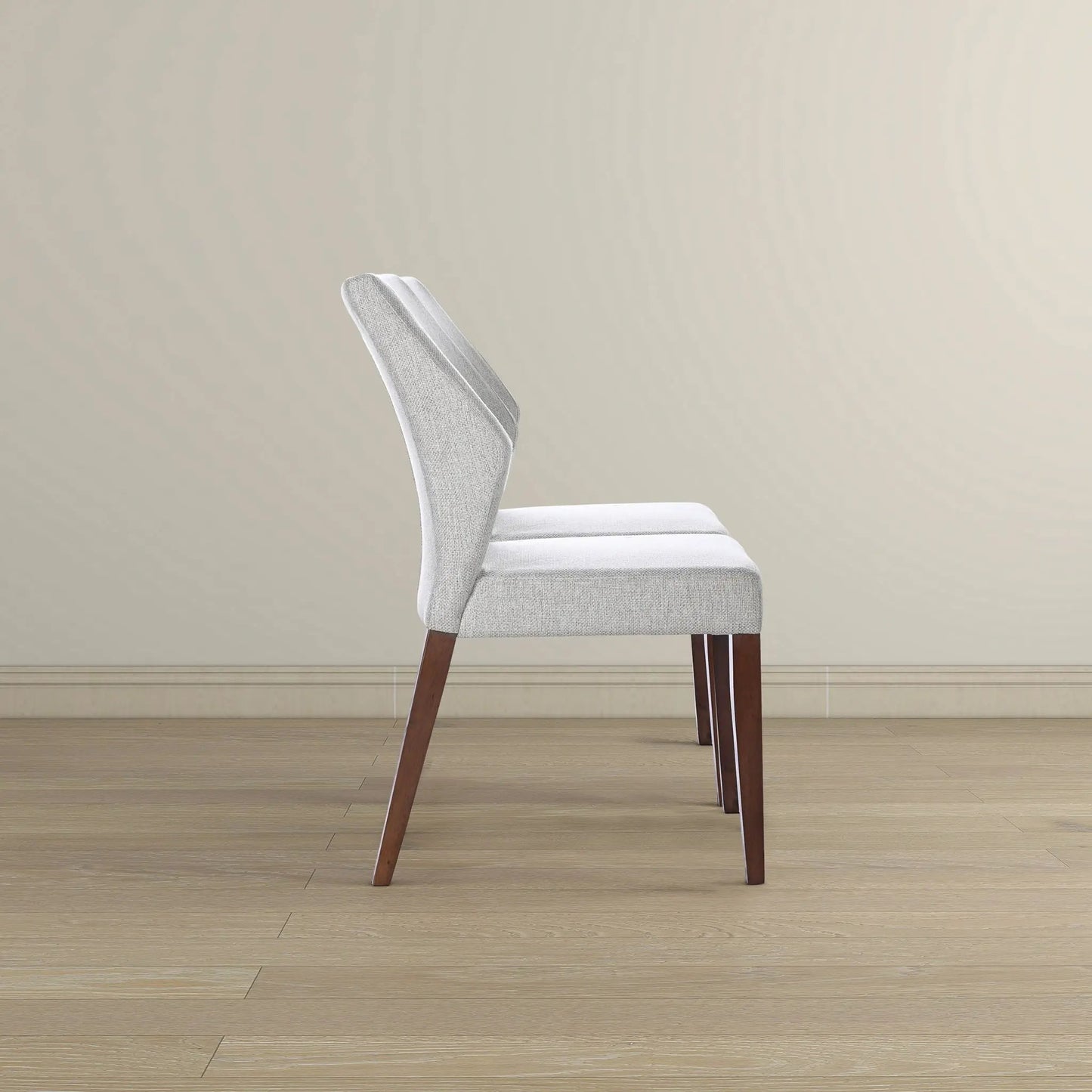 Luca Dining Chair Set of 2 Light Gray Upholstered