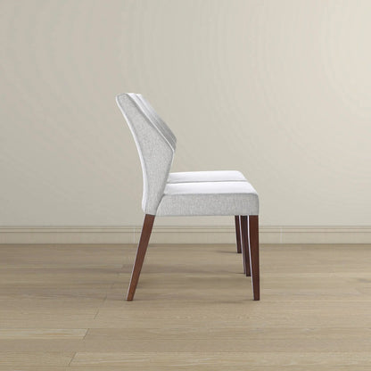 Luca Dining Chair Set of 2 Light Gray Upholstered