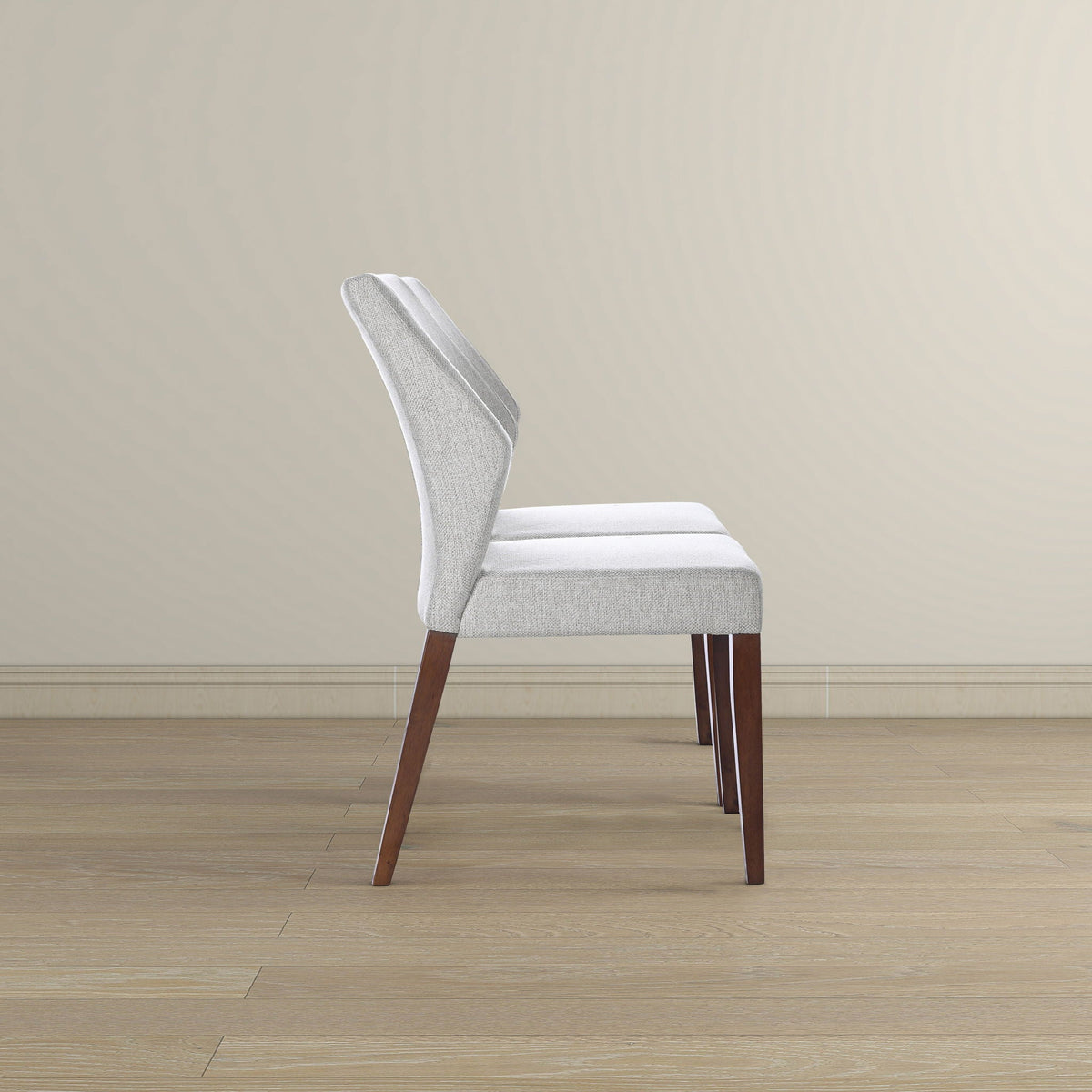 Light gray upholstered dining chair set of 2 with solid wood frame by HouseOfZazla on Tampa Home & Garden Store