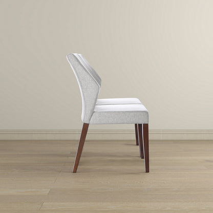 Light gray upholstered dining chair set of 2 with solid wood frame by HouseOfZazla on Tampa Home & Garden Store