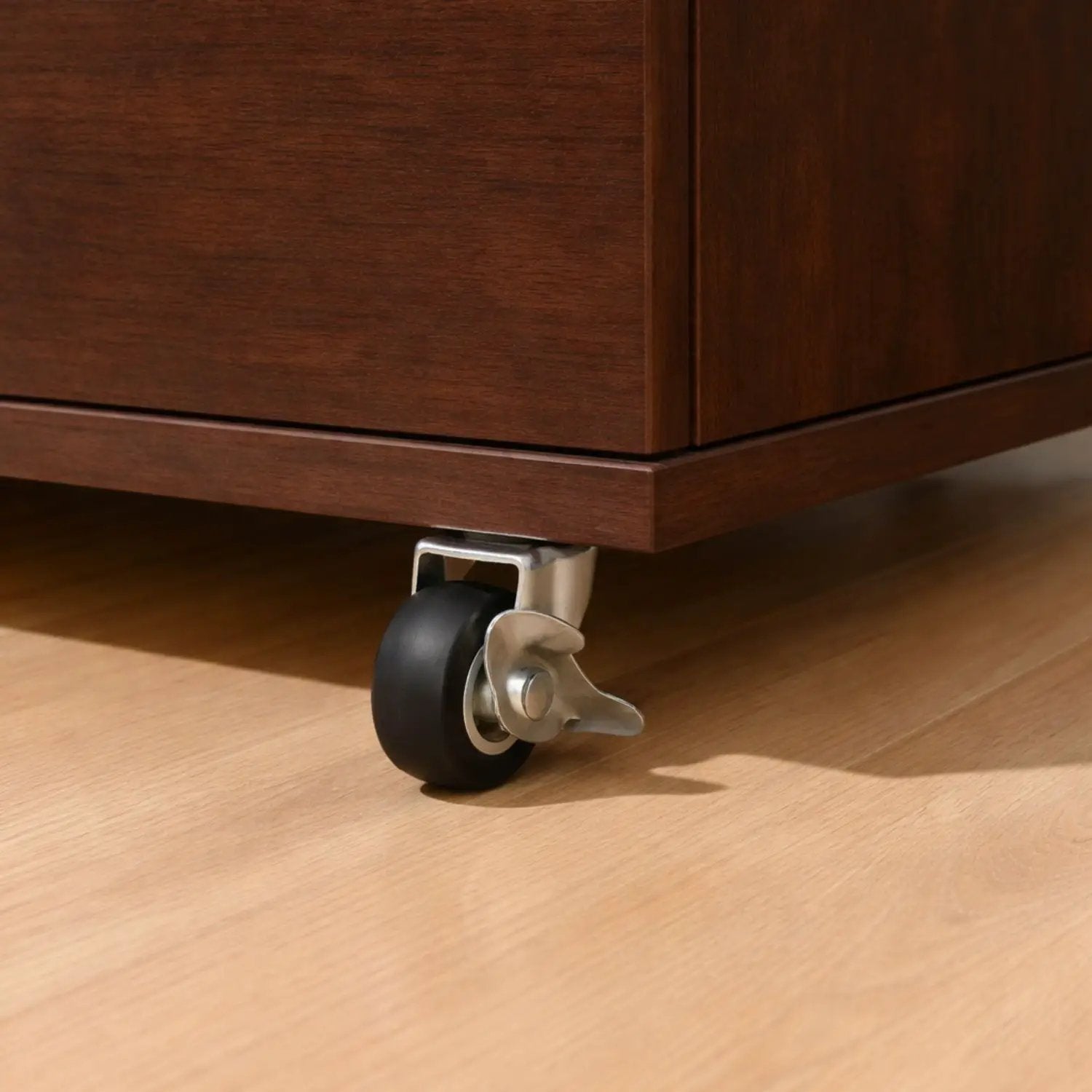 Modern 5 Drawer Dresser With Wheels dark wood finish by Unique Piece Furniture on Tampa Home & Garden Store