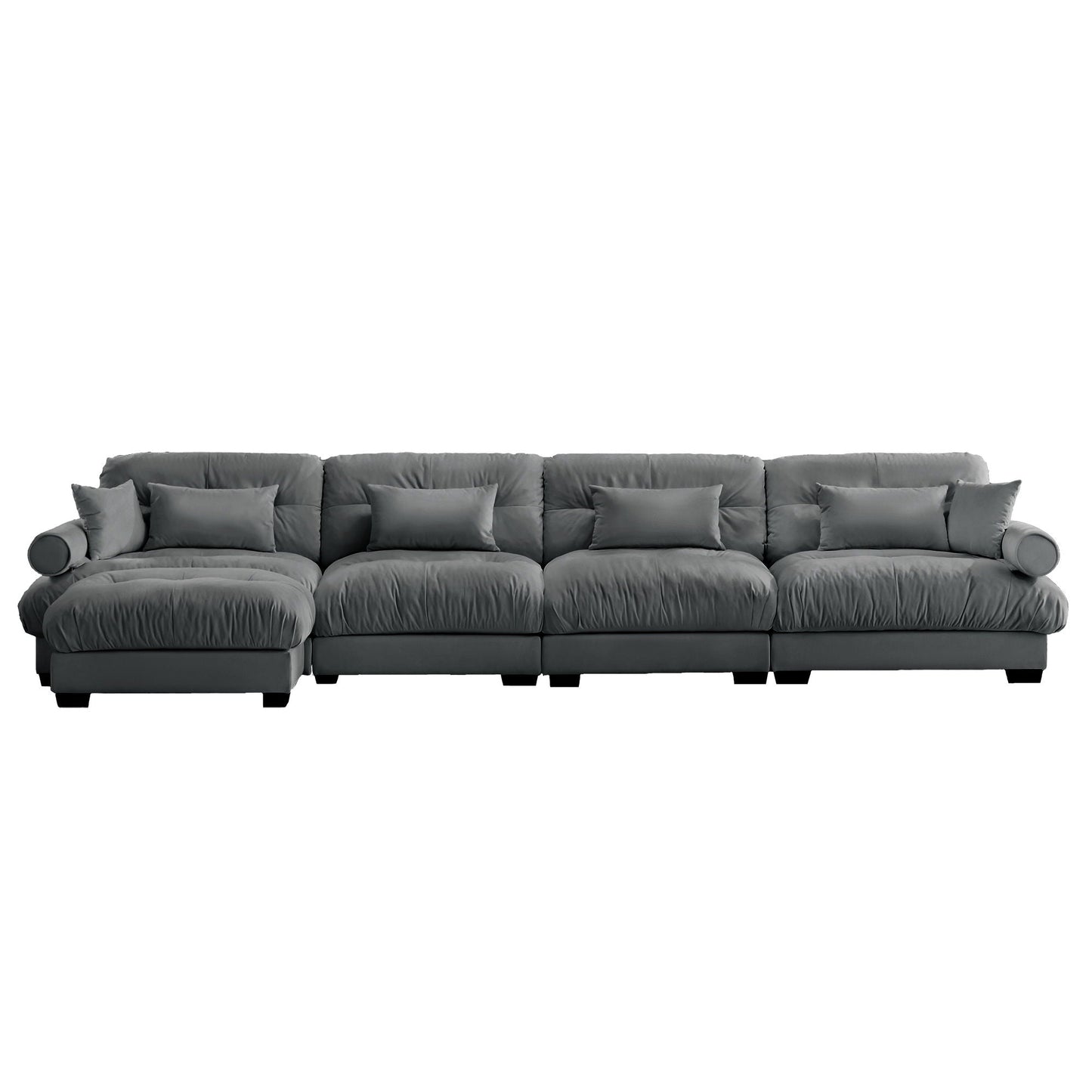 Oversized Modular Sofa with Movable Ottoman