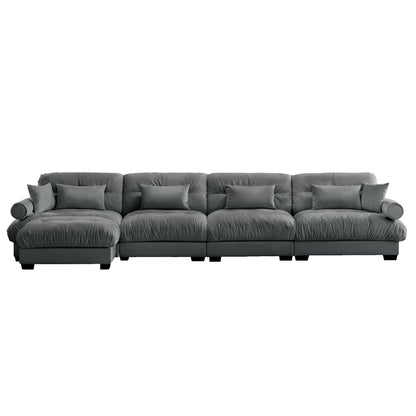 Oversized Modular Sofa with Movable Ottoman