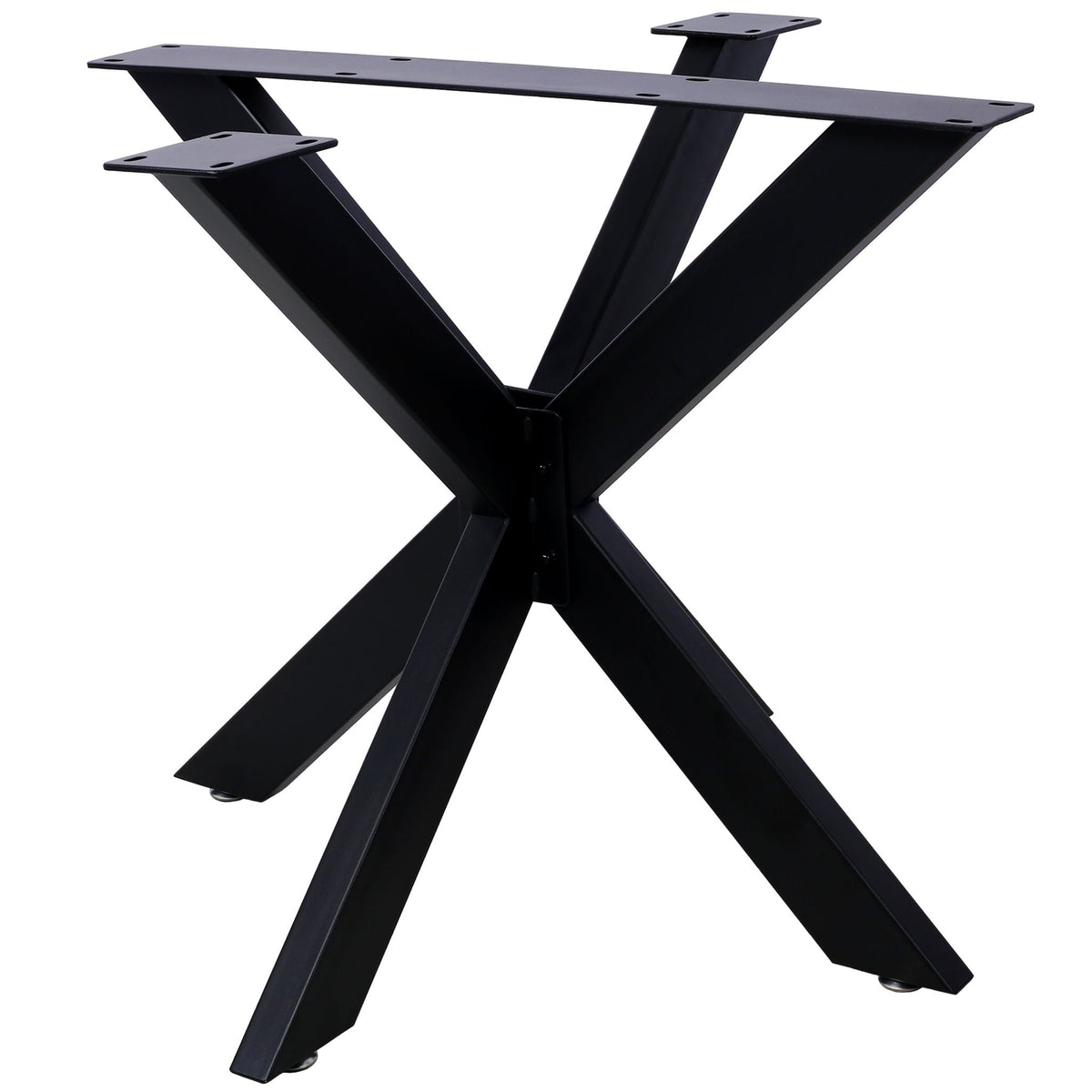 Spider-shaped black steel table base with heavy-duty construction and mounting plates HouseOfZazla on Tampa Home & Garden Store