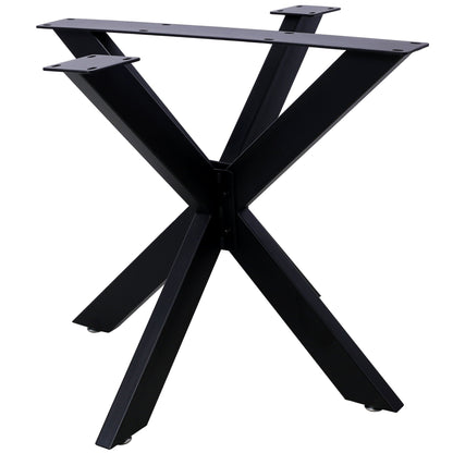 Spider-shaped black steel table base with heavy-duty construction and mounting plates HouseOfZazla on Tampa Home & Garden Store