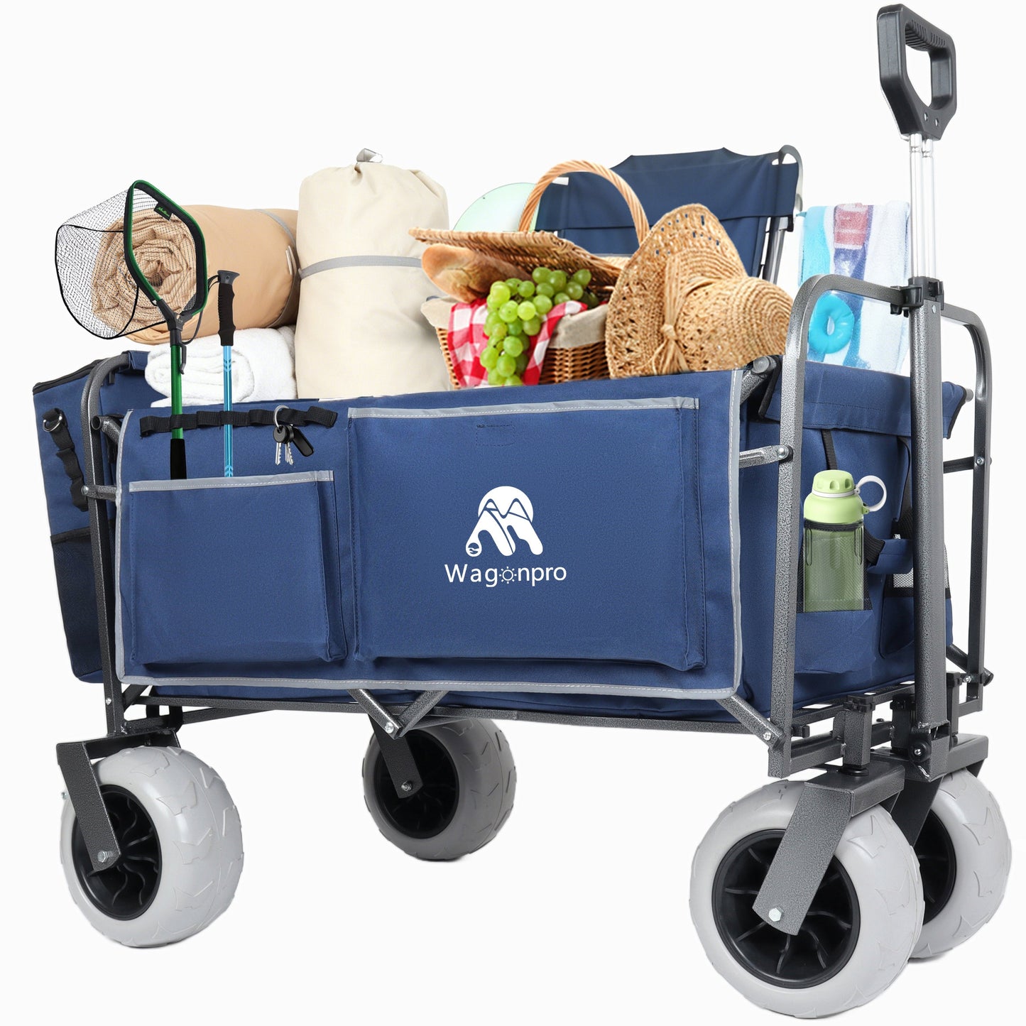 Beach Wagon with Big Wheels for Sand 500lbs Capacity blue outdoor wagon by HouseOfZazla on Tampa Home & Garden Store