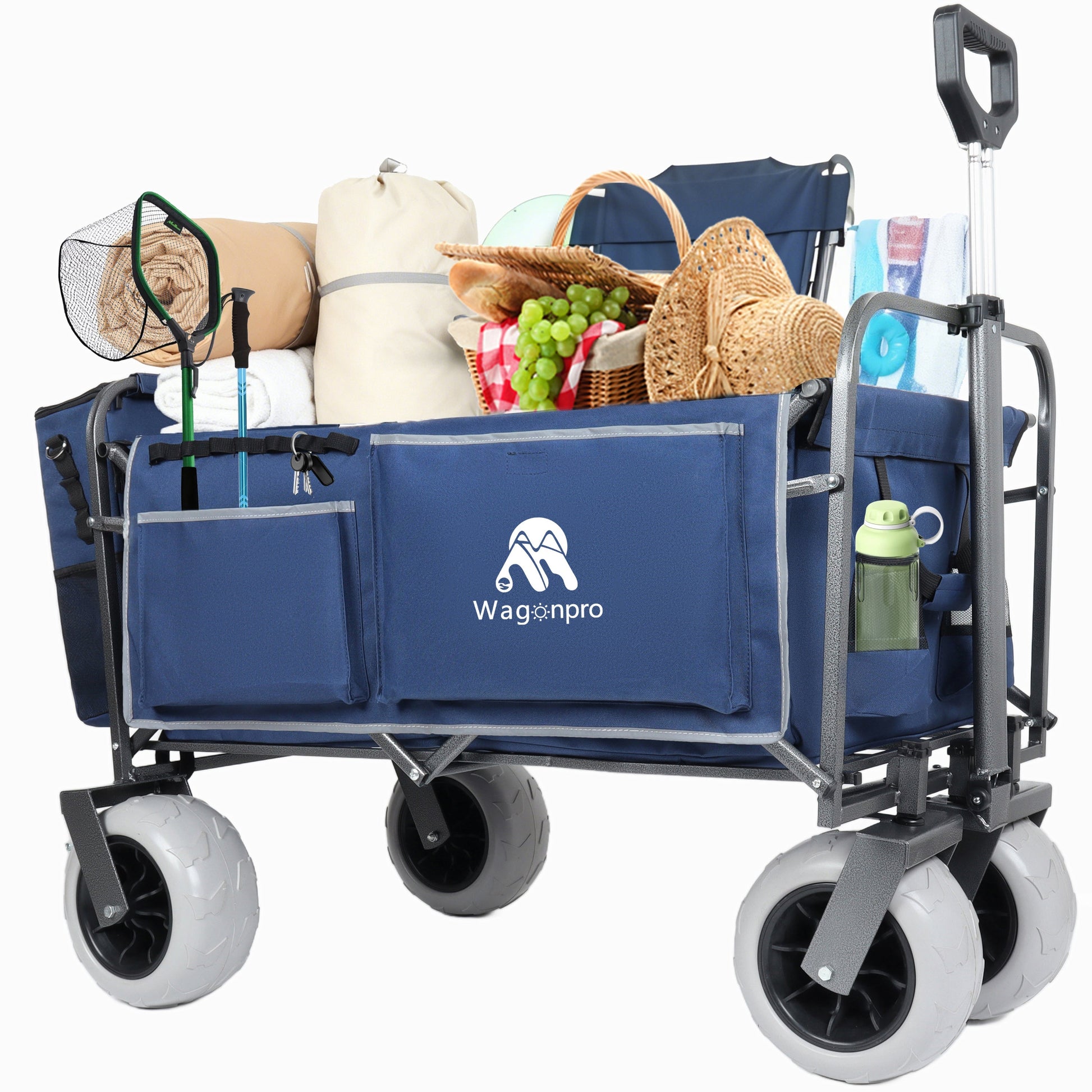 Beach Wagon with Big Wheels for Sand 500lbs Capacity blue outdoor wagon by HouseOfZazla on Tampa Home & Garden Store