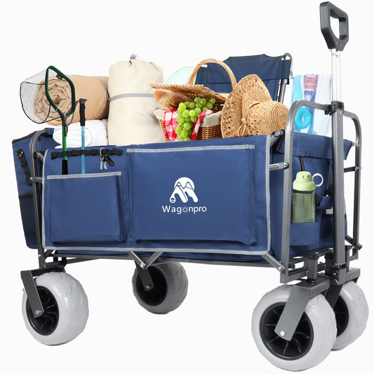 Beach Wagon with Big Wheels for Sand 500lbs Capacity blue outdoor wagon by HouseOfZazla on Tampa Home & Garden Store