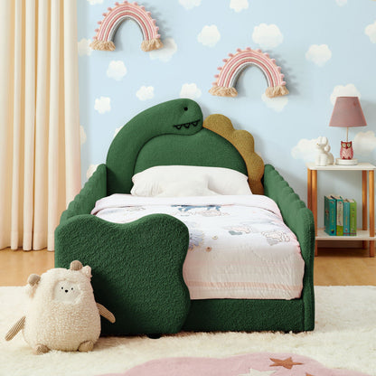 Toddler Dinosaur Bed and Safety Guardrail