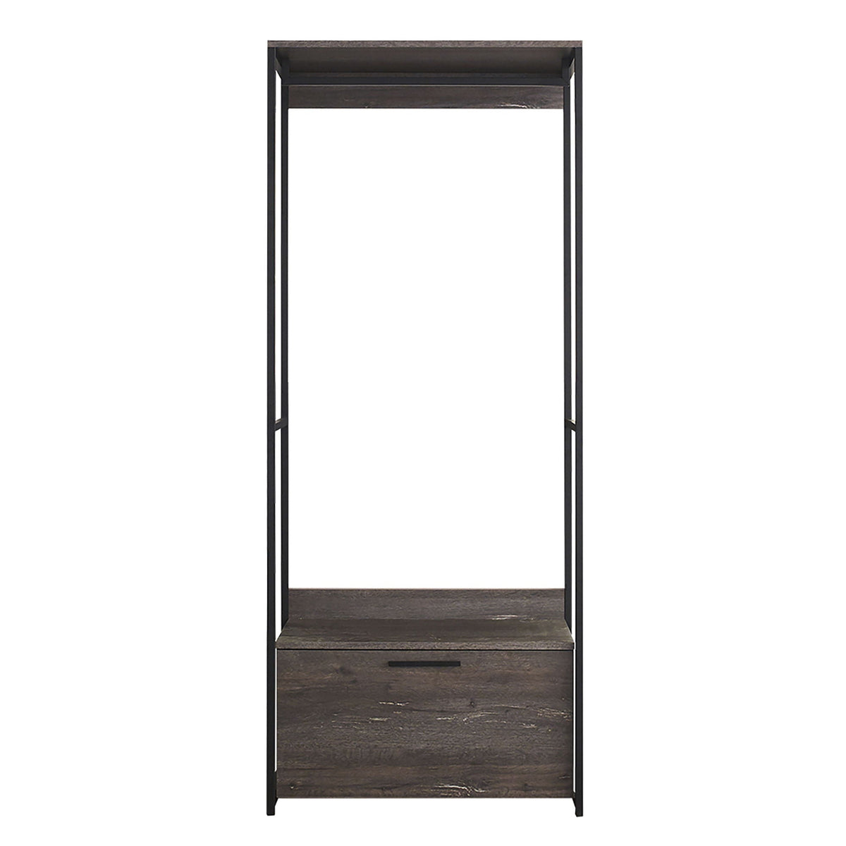 Dark brown walk-in wardrobe with three drawers and shelf by HouseOfZazla on Tampa Home & Garden Store