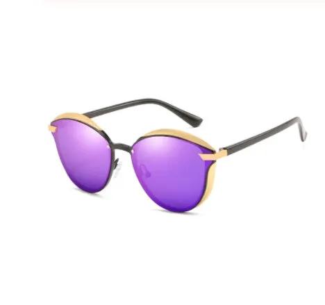 Metal polarized casual glasses by FLIPSTYLEZLLC with purple mirrored lenses on Tampa Home & Garden Store