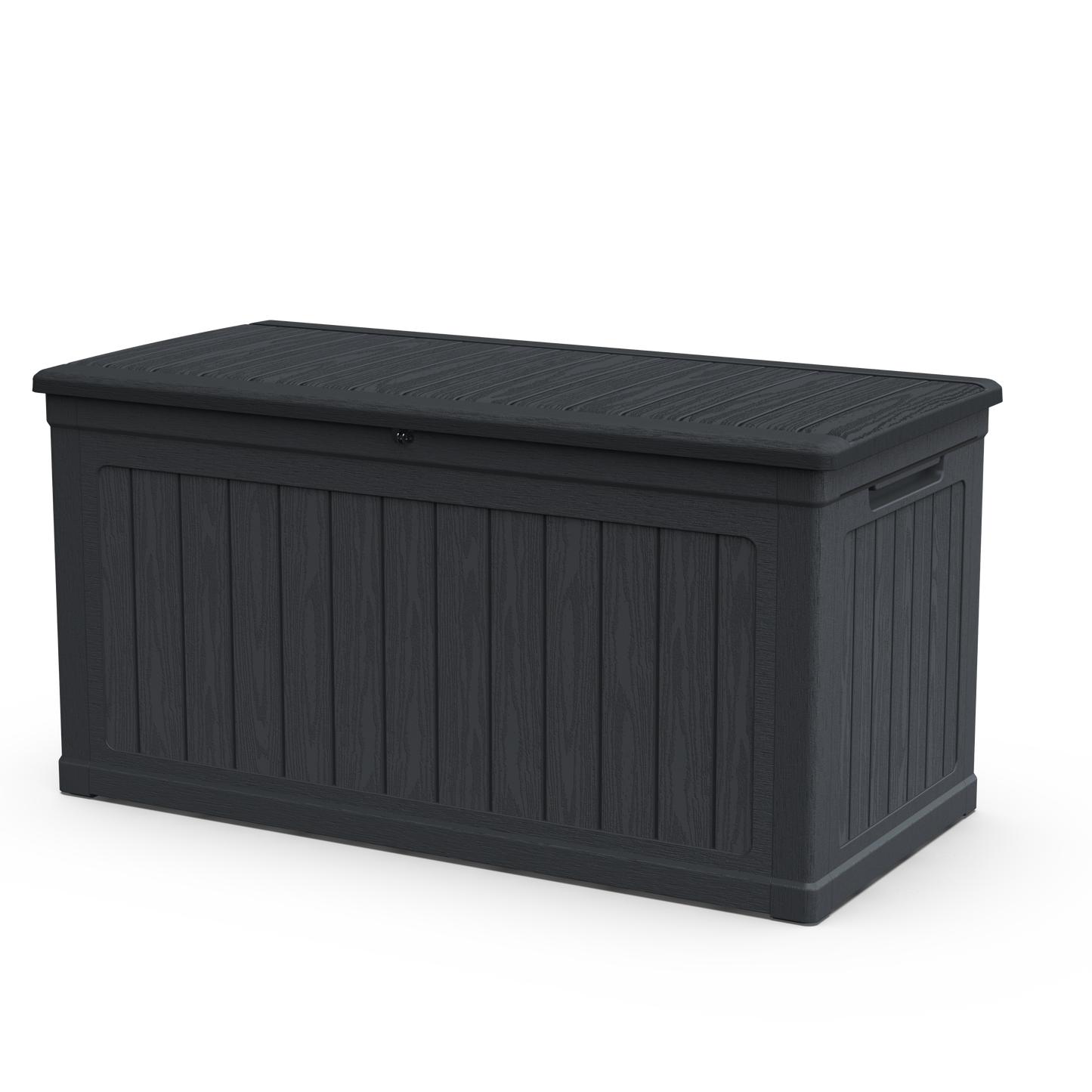 230 Gallon XXL Outdoor Deck Box dark gray woodgrain texture by HouseOfZazla on Tampa Home & Garden Store