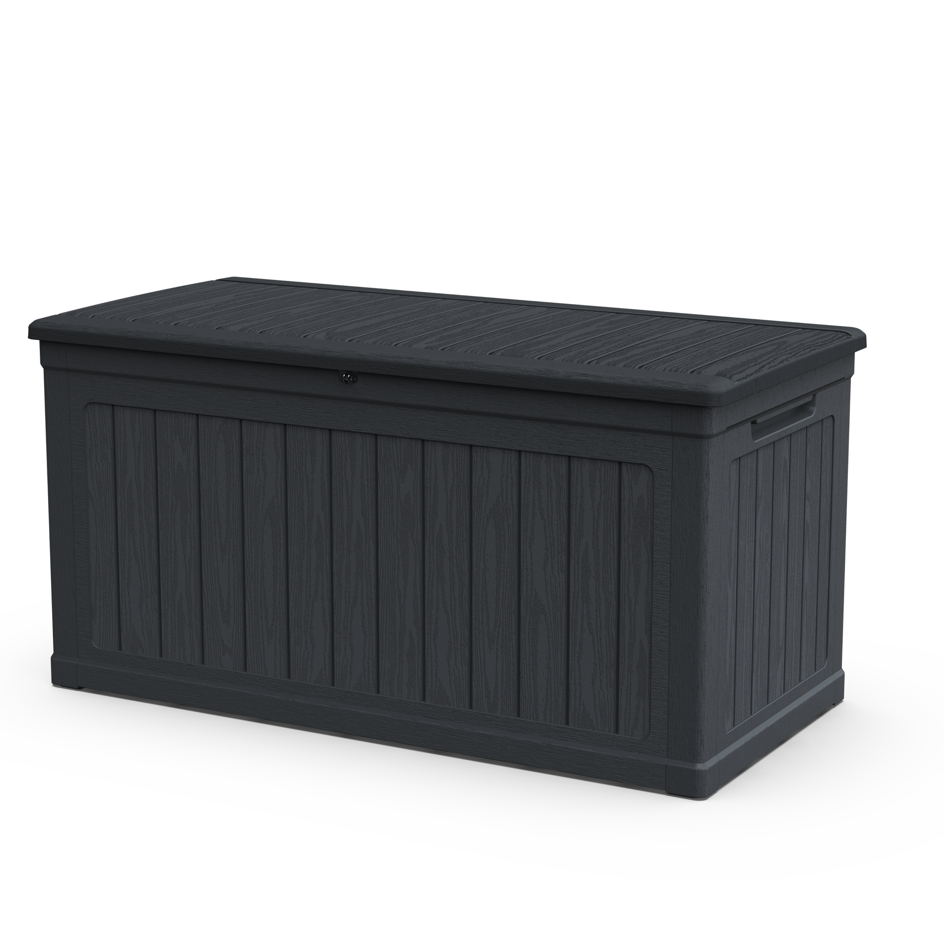 230 Gallon XXL Outdoor Deck Box dark gray woodgrain texture by HouseOfZazla on Tampa Home & Garden Store