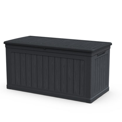 230 Gallon XXL Outdoor Deck Box dark gray woodgrain texture by HouseOfZazla on Tampa Home & Garden Store