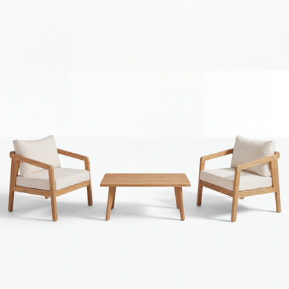 Premium Acacia Wood Outdoor Patio Chair Set