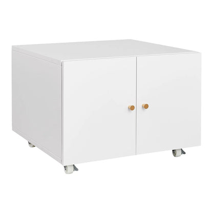 2-door white copier cabinet on casters, mobile printer stand Unique Piece Furniture on Tampa Home & Garden Store