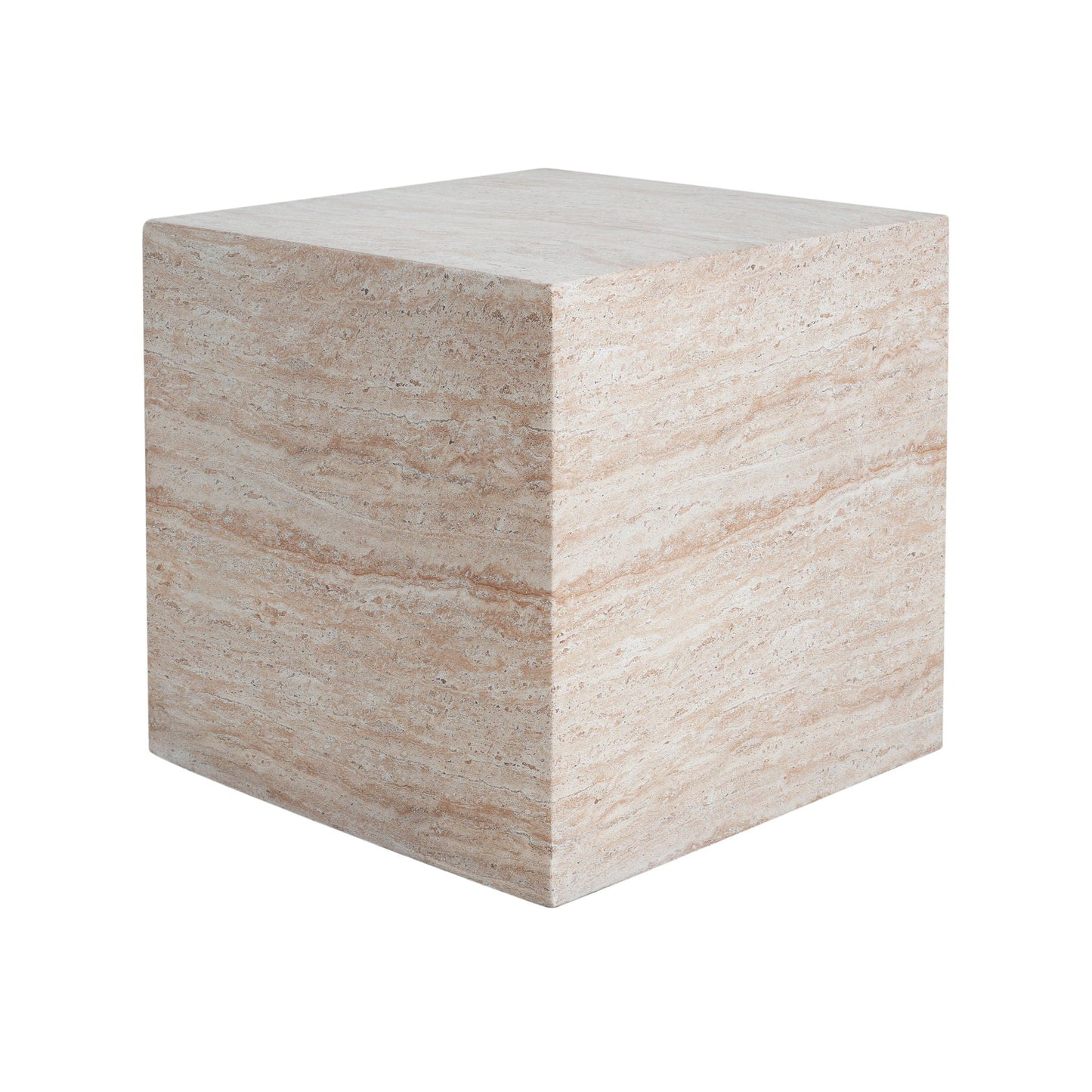 Outdoor Indoor Square Lightweight Side Table beige stone texture by HouseOfZazla on Tampa Home & Garden Store