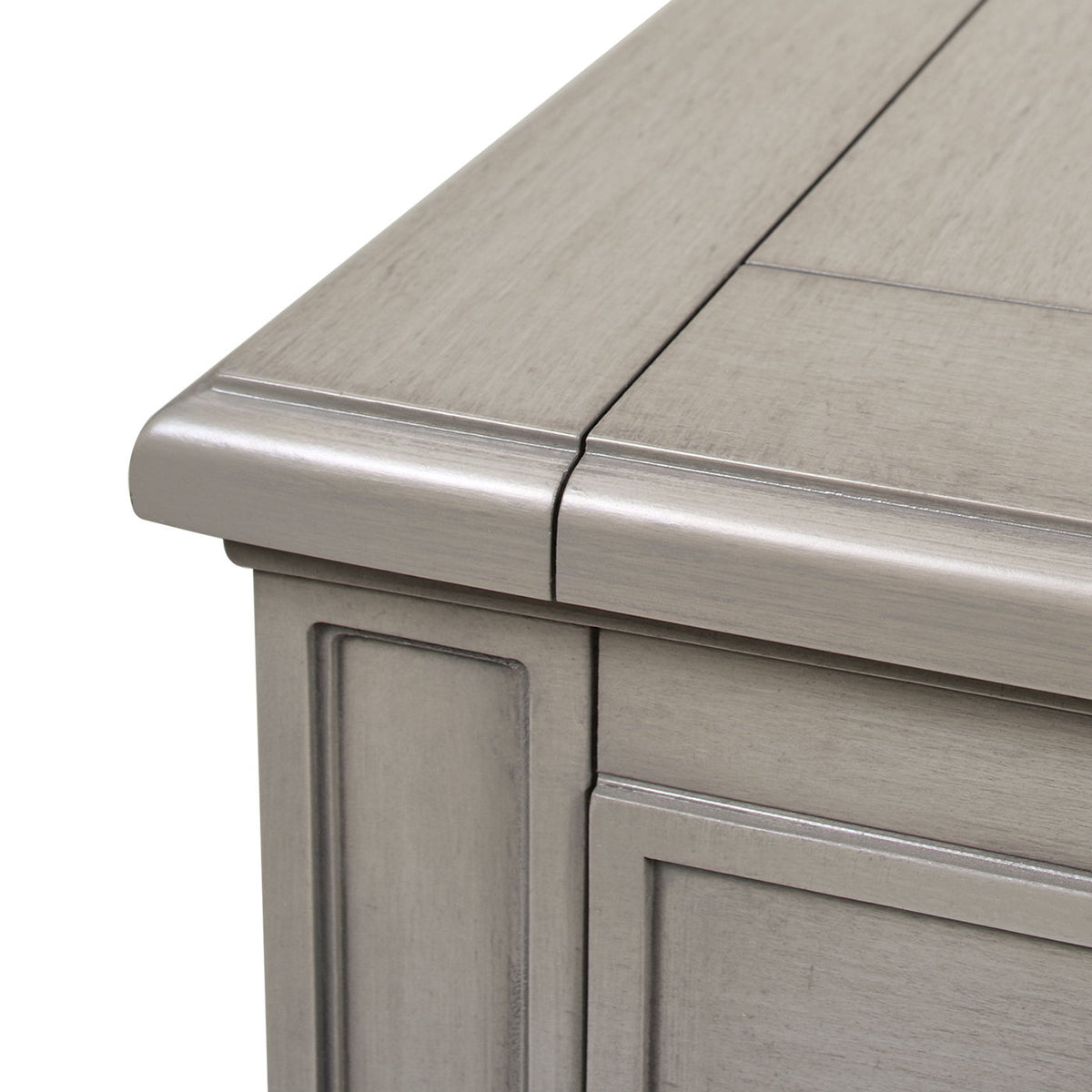 Dauphin 5 Drawer Executive Desk in gray brushed finish by HouseOfZazla on Tampa Home & Garden Store