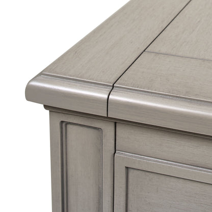 Dauphin 5 Drawer Executive Desk in gray brushed finish by HouseOfZazla on Tampa Home & Garden Store