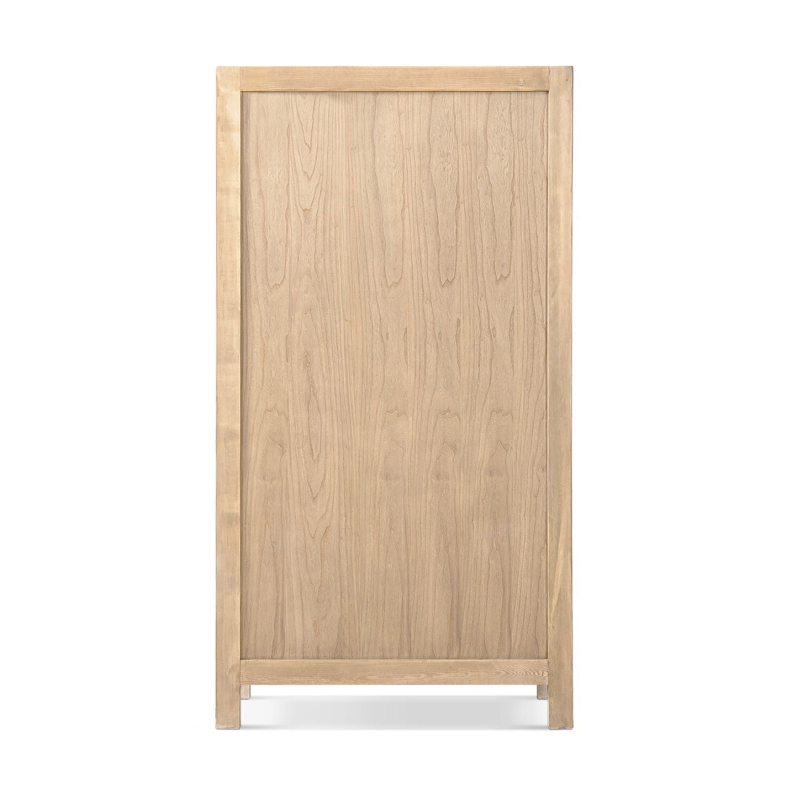 Rowan storage cabinet with double doors in natural wood finish on Tampa Home & Garden Store