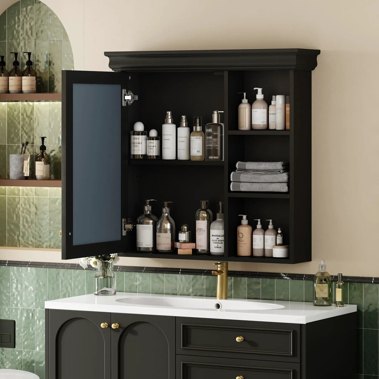 Wall Mounted Medicine Cabinet with Mirror