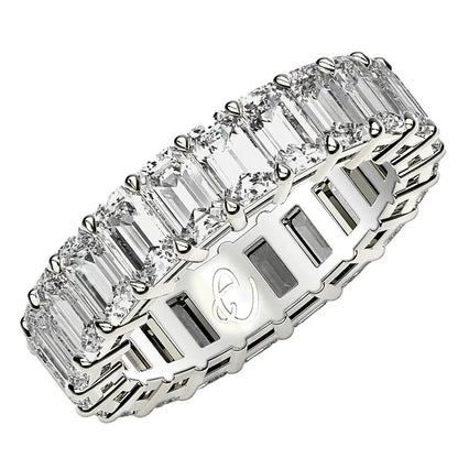 Emerald-cut lab grown diamond eternity ring, 14k white gold, 5 cttw FG/VS2, by Bids.com on Tampa Home & Garden Store