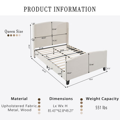 Sturdy Platform Bed Frame and a Padded Headboard
