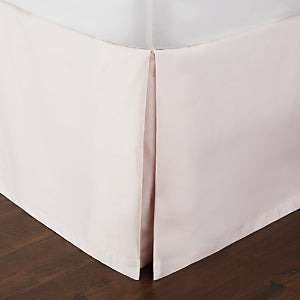 Hudson Park Collection 680TC Sateen Bedskirt by Vanessa Jane, pale pink, new with tags, front split on Tampa Home & Garden Store