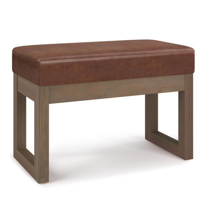 Milltown Upholstered Ottoman Bench With Driftwood