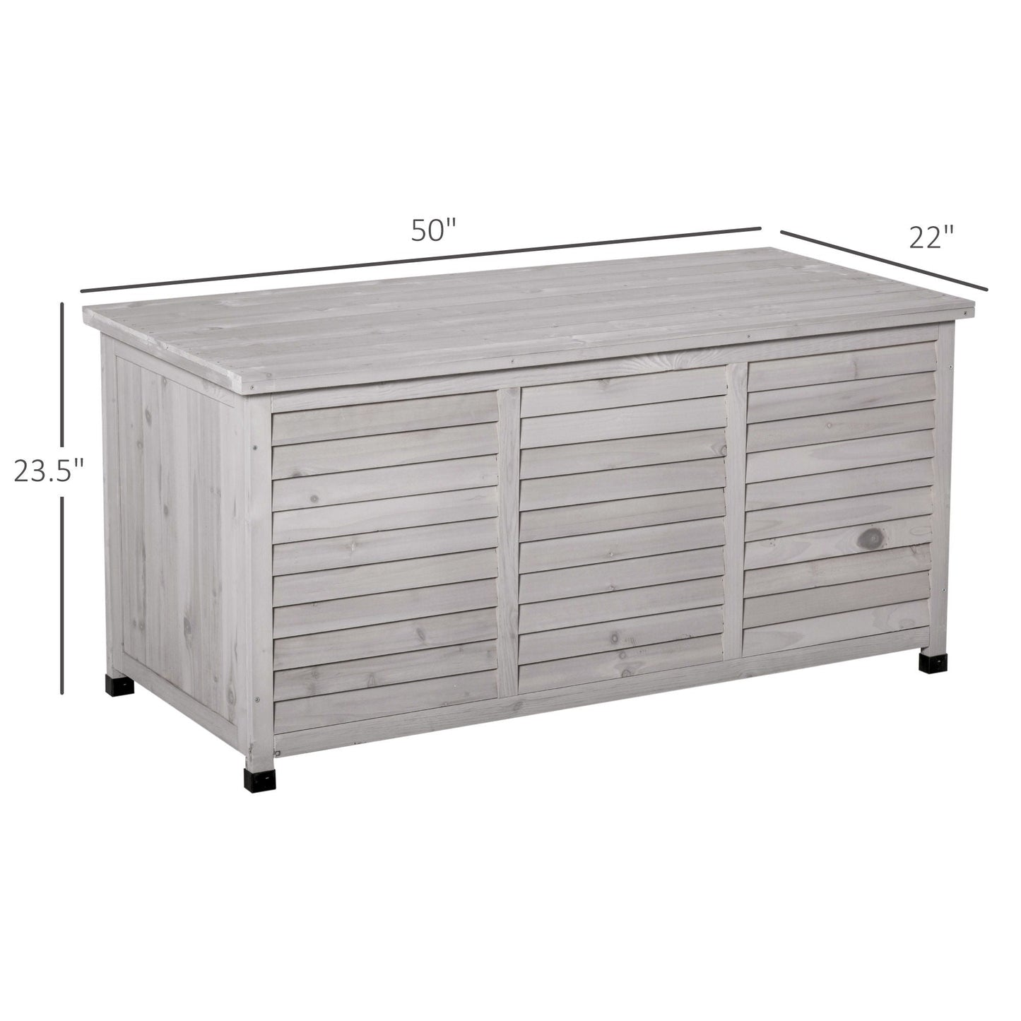 75 Gallon Wooden Deck Box with the Aerating Gaps