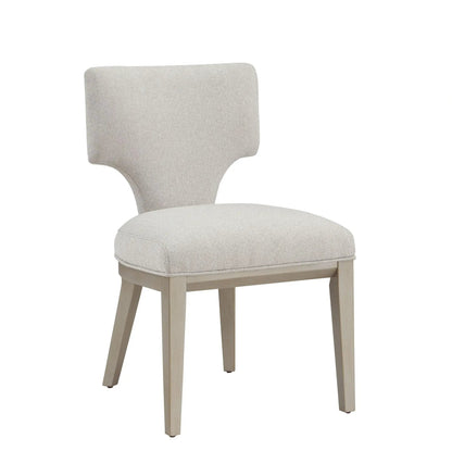 Kasa - Side Chair (Set of 2) - Light Gray textured fabric with natural wood legs on Tampa Home & Garden Store