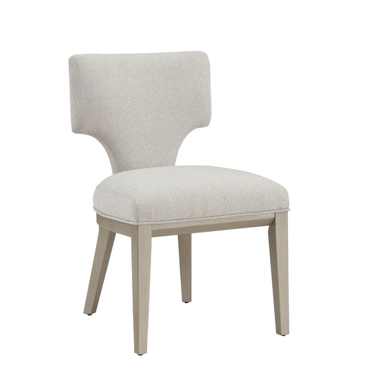 Kasa - Side Chair (Set of 2) - Light Gray textured fabric with natural wood legs on Tampa Home & Garden Store
