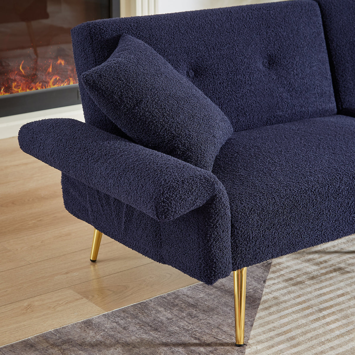 Modern Teddy Upholstered Sleeper Loveseat