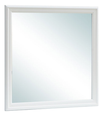 Traditional wall mirror with white wood veneer frame HouseOfZazla, rectangular on Tampa Home & Garden Store