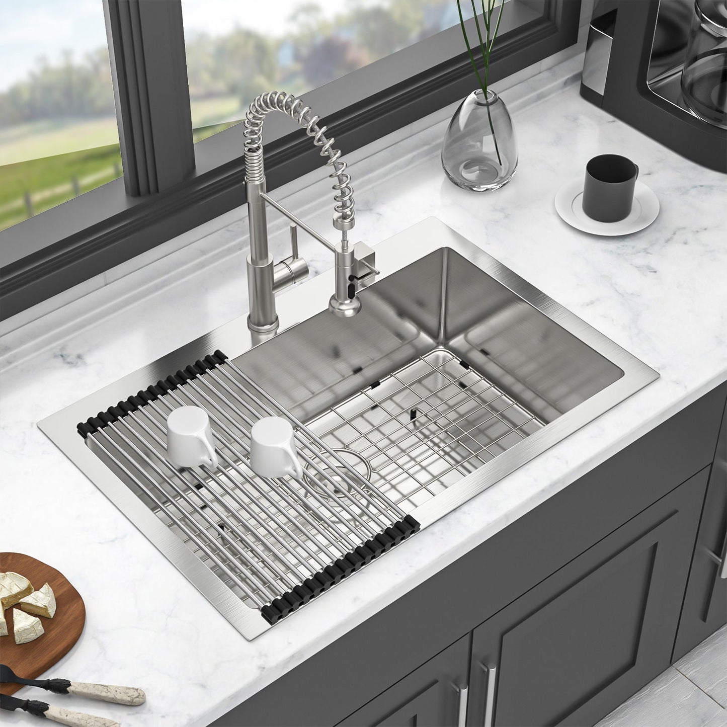 Durable and Quiet Drop in Stainless Steel Sink
