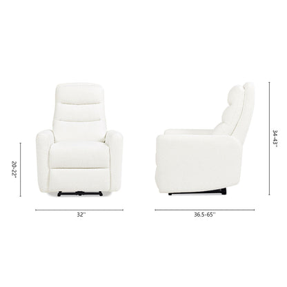 Bloomy High Back Power Recliner Chiffon White