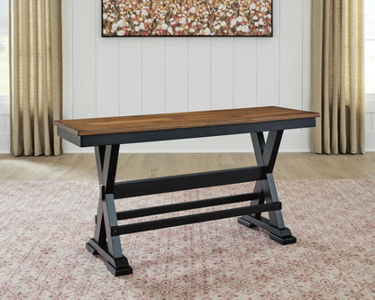 Wildenauer Dining Room Bench in Two Tone Finish