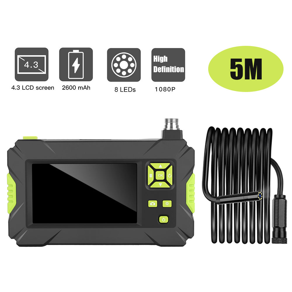 Endoscope HD camera handheld inspection device with 4.3 LCD screen and 5m cable on Tampa Home & Garden Store