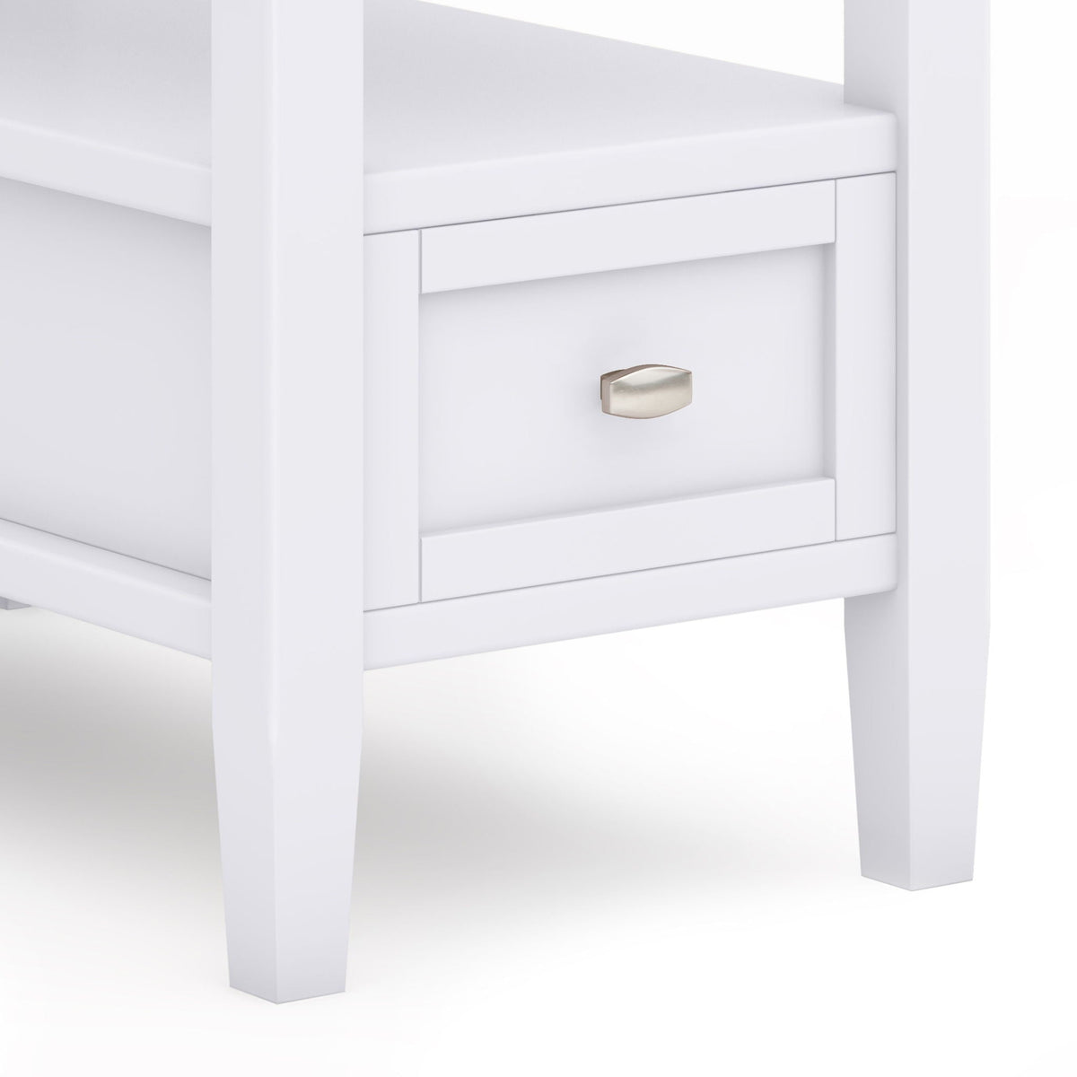 Warm Shaker Coffee Table with Drawer and Shelf in white finish by HouseOfZazla on Tampa Home & Garden Store