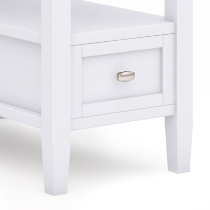 Warm Shaker Coffee Table with Drawer and Shelf in white finish by HouseOfZazla on Tampa Home & Garden Store