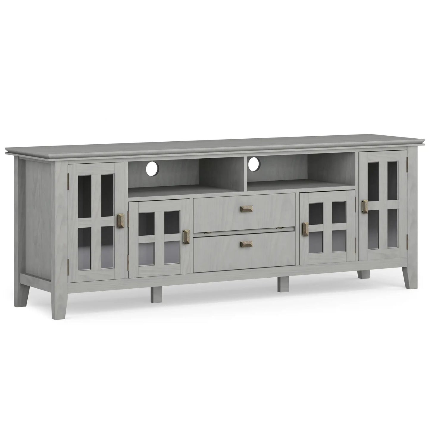 Artisan Tv Media Stand Glass Doors and Drawers