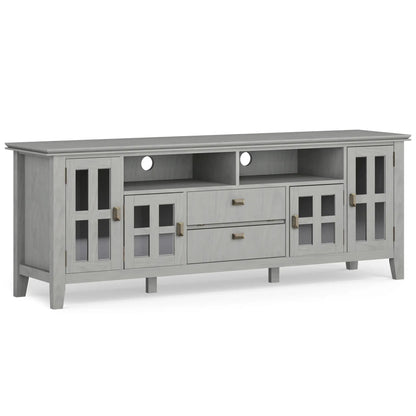 Artisan Tv Media Stand Glass Doors and Drawers
