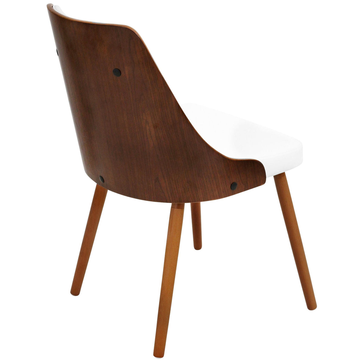 Contemporary dining side chair with bent wood frame and white cushion, HouseOfZazla on Tampa Home & Garden Store