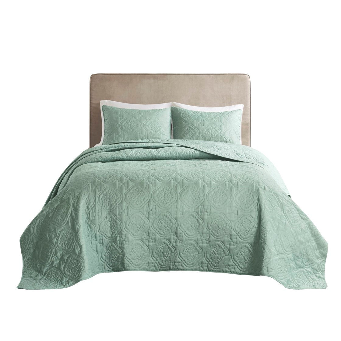 The Seafoam 3 Piece Reversible Bedspread Set