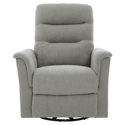 Manual recliner chair with 8-point massage and swivel function, gray fabric HouseOfZazla on Tampa Home & Garden Store