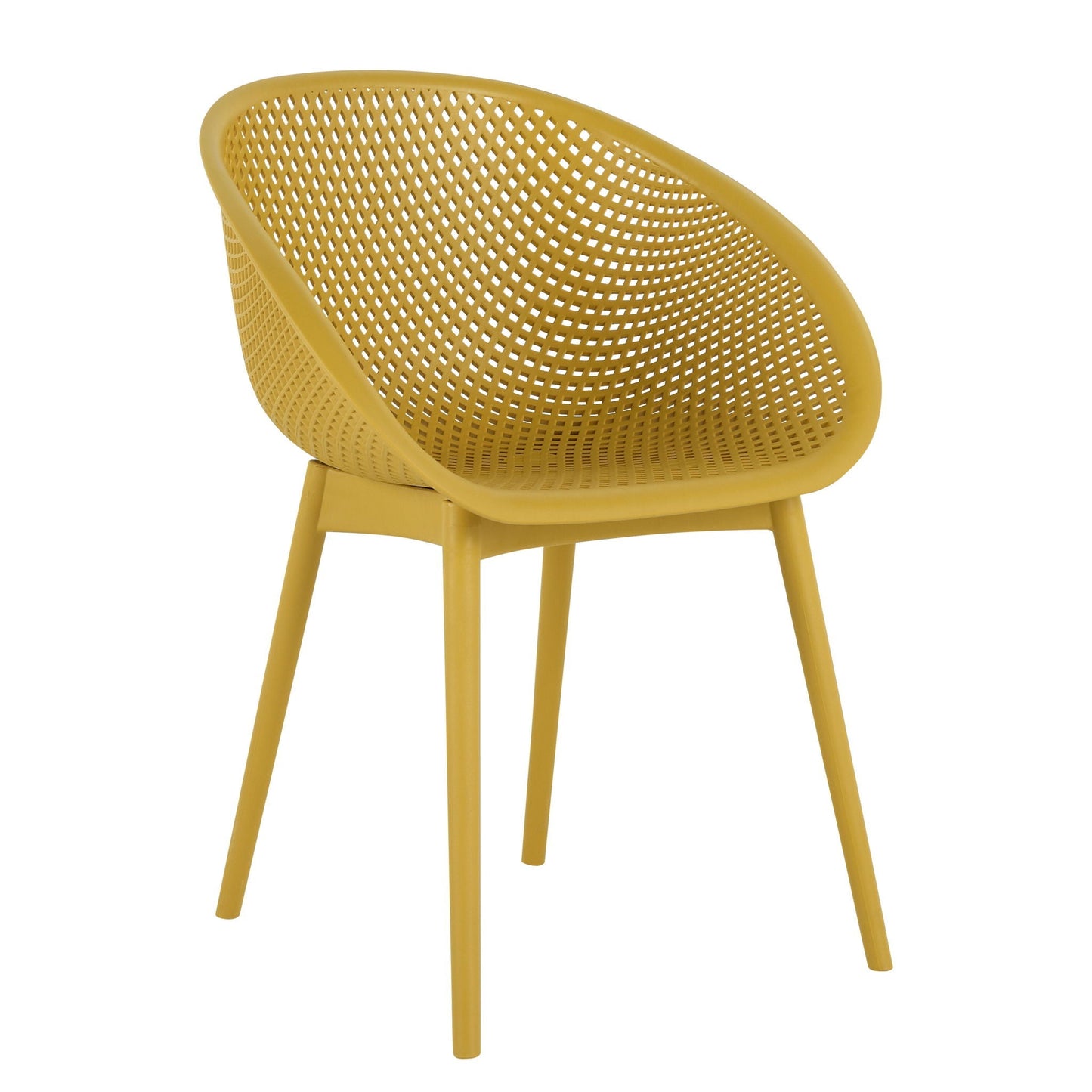 Yellow plastic kid's chair with hollow-out lattice back by HouseOfZazla on Tampa Home & Garden Store