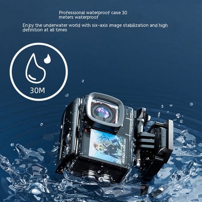 My Store Waterproof 30m 4K action camera with anti-shake wide-angle lens in black case on Tampa Home & Garden Store