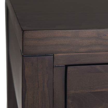 Handcrafted solid wood desk with a multi-drawer unit in dark finish by HouseOfZazla on Tampa Home & Garden Store